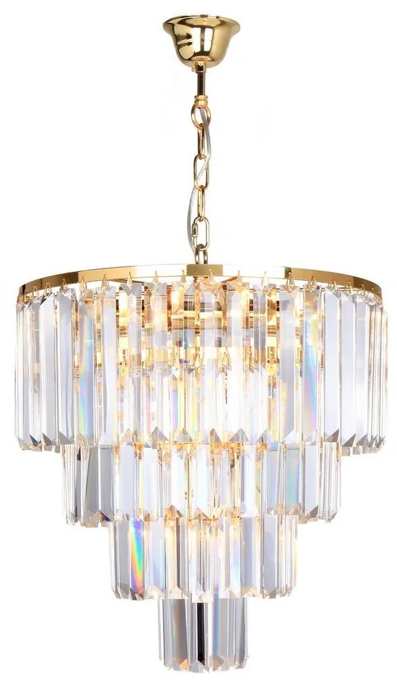 Brilagi - LED Kristály csillár láncon MOZART 5xE14/40W/230V arany