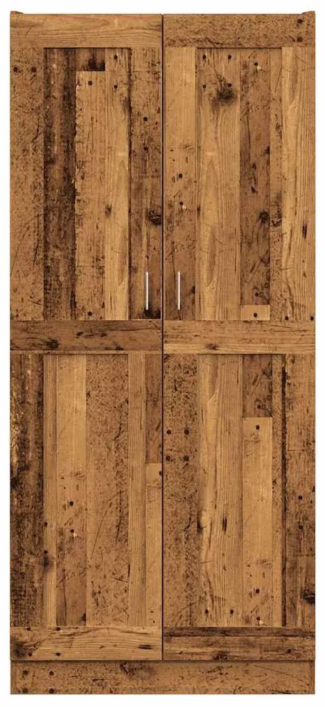 antik fa színű szerelt fa magasszekrény 82,5 x 30,5 x 185 cm