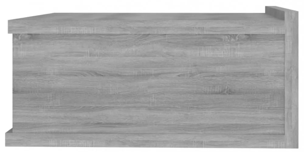 2 db szürke-sonoma szerelt fa függő éjjeliszekrény 40x30x15 cm