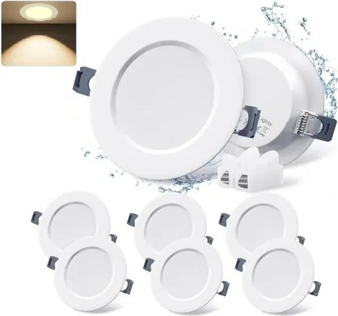 Led süllyesztett spotlámpa 5W IP20 78-82mm meleg fehér 3000K 6db-os szett