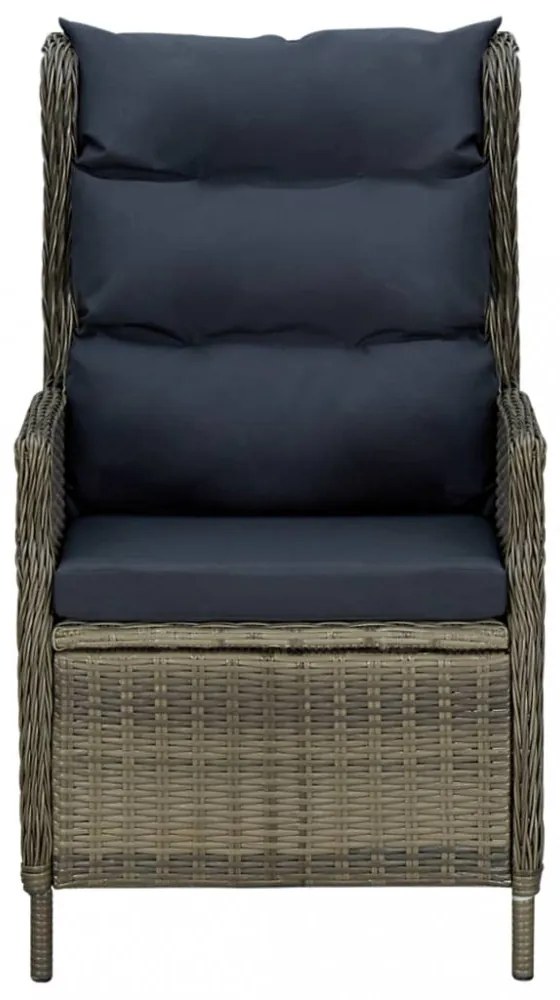9 részes barna kültéri polyrattan étkezőszett párnákkal