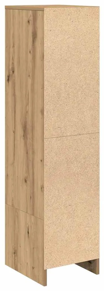 kézműves tölgy szerelt fa magasszekrény 29,5x34x119,5 cm