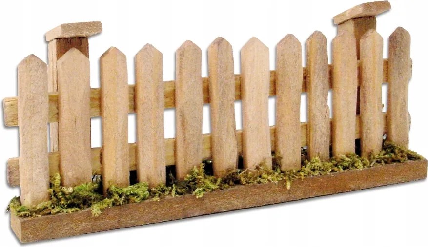 Gyönyörű fa kerítés dekoráció Betlehem- 8,0cm hosszú, 4,0cm magas