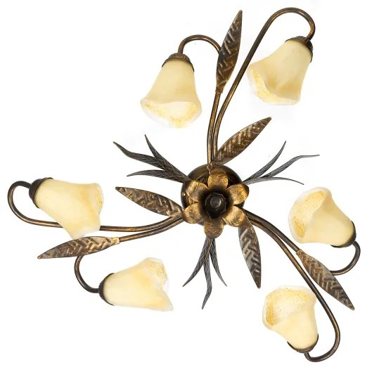 ONLI - Mennyezeti lámpa ALGA 6xE14/6W/230V bronz