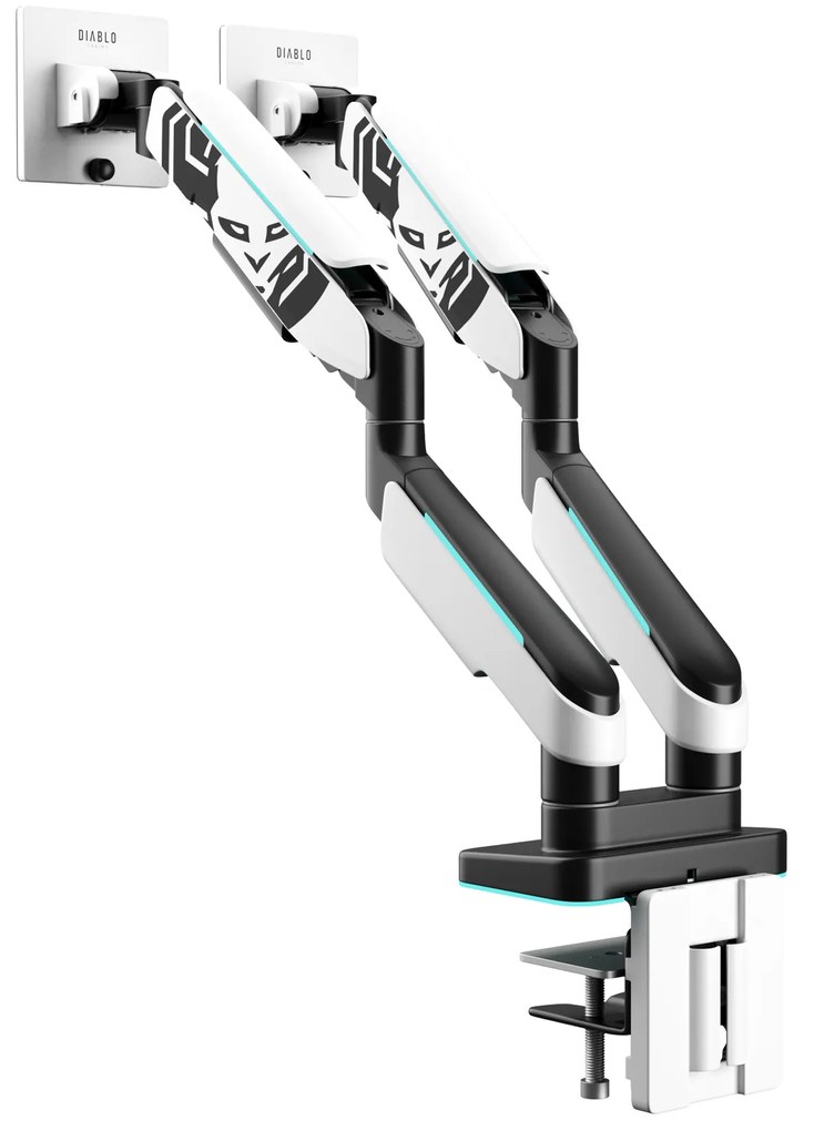 Képernyőállvány két 49 hüvelykes monitorhoz, fehér-fekete X-Arm Dual RGB