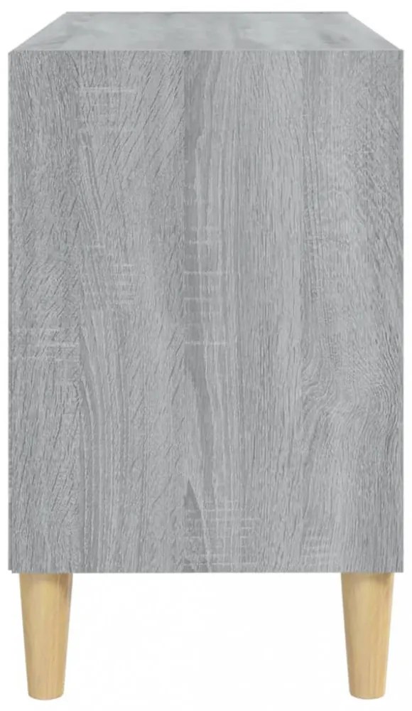 szürke sonoma színű TV-szekrény tömör falábakkal 69,5x30x50 cm