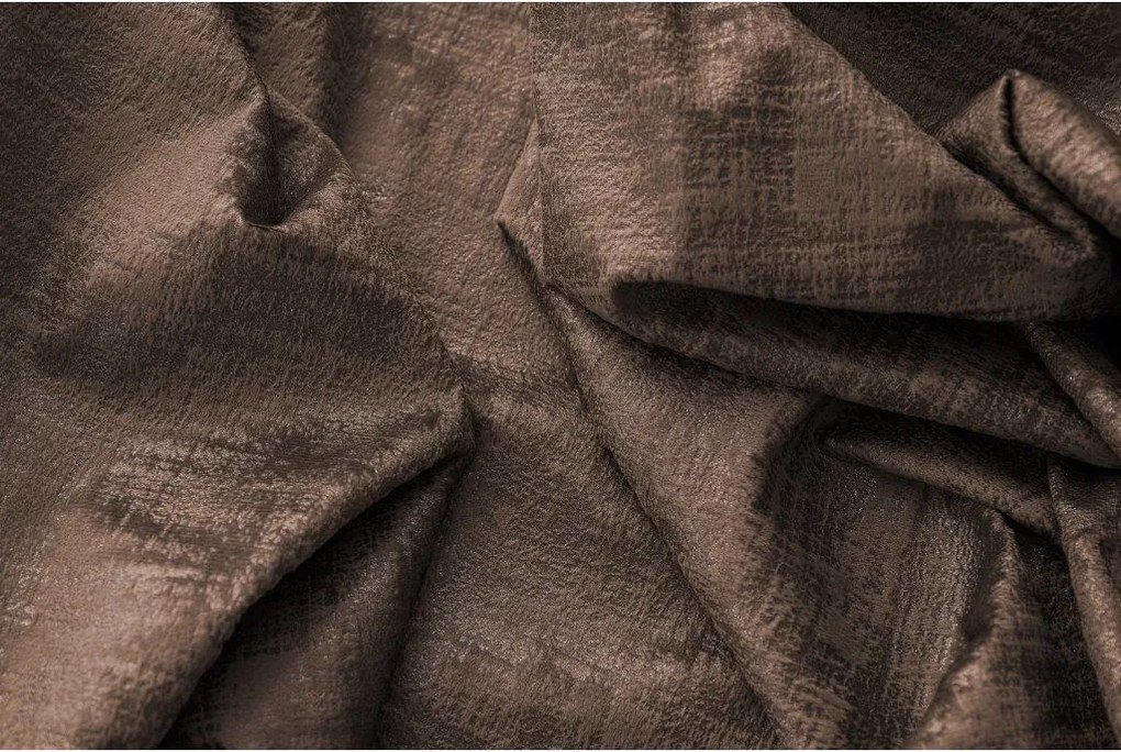 Sötétítő függöny LOOM VELVET 140x250 cm, barna Felfüggesztés: Fém gyűrűk