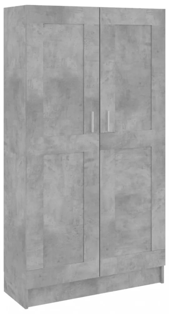 betonszürke szerelt fa könyvszekrény 82,5 x 30,5 x 150 cm