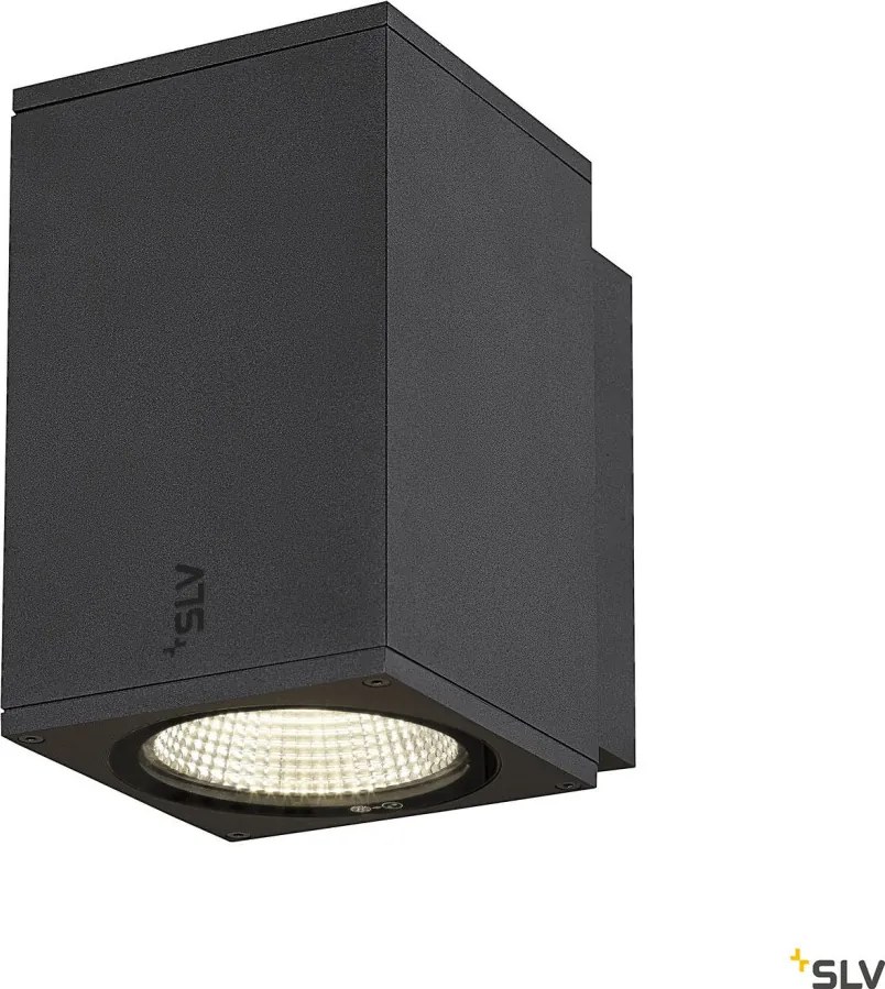 SLV 1003417 ENOLA SQUARE Modern Kültéri Fali Lámpa Antracit, Átlátszó LED IP65