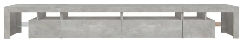 betonszürke TV-szekrény LED-lámpákkal 290x36,5x40 cm