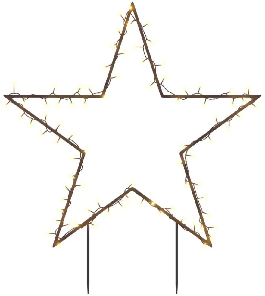 karácsonyi csillag fénydekoráció cövekekkel 80 LED 60 cm