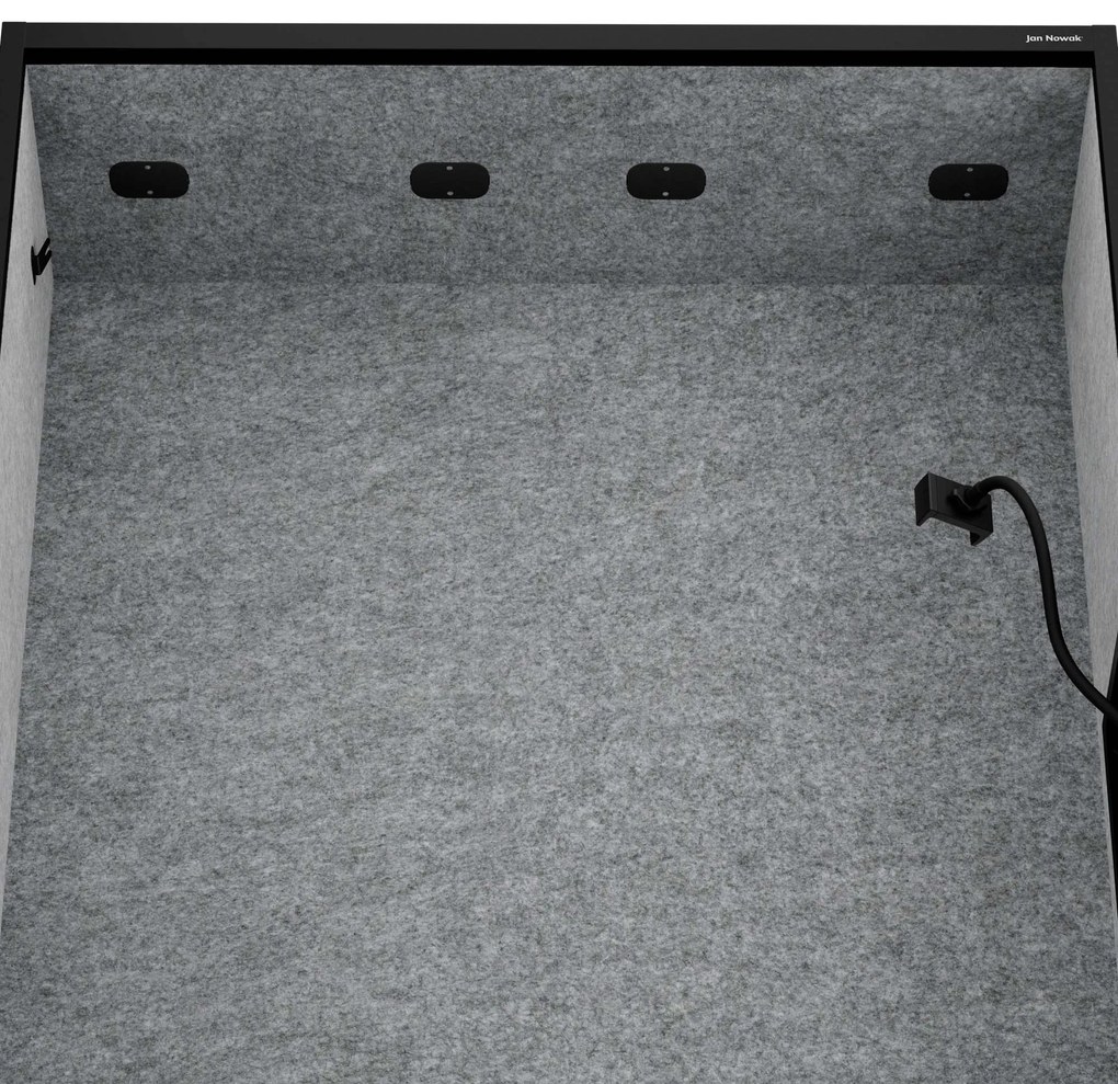 Sally 1150mm korpus Czarny - siedzisko Szary