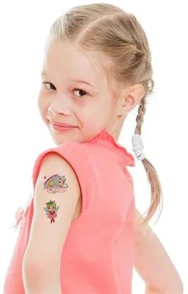 Matrica, tetoválás, 1 ív, 76x120 mm, AVERY ZWECKFORM, Z-Design No.56768, tündérlányok és unikornisok (AY56768)