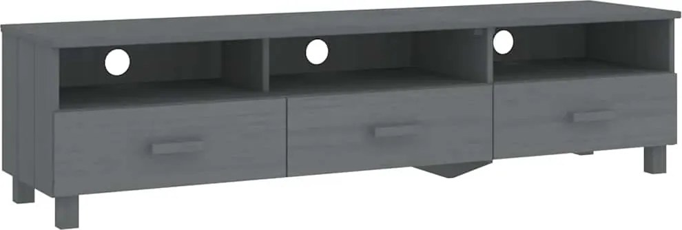 vidaXL HAMAR sötétszürke tömör fenyőfa TV-szekrény 158 x 40 x 40 cm