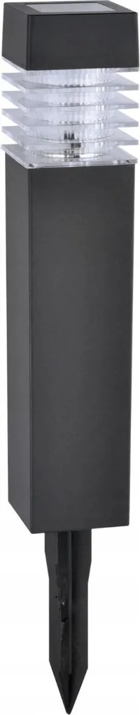 Polux LED-es napelemes lámpa Turócszentmárton, fekete, IP44, 4000K, szürkületérzékelővel