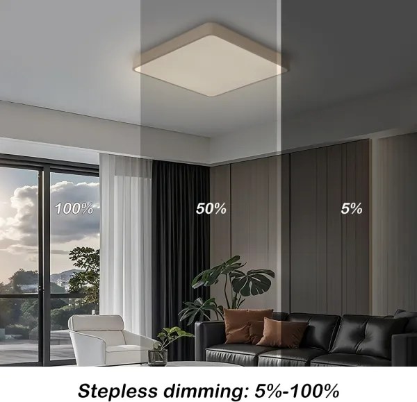 Brilagi-LED dimmelhető mennyezeti lámpatest POOL LED/48W/230V 3000-6000K 50x50 cm bézs+távirányító