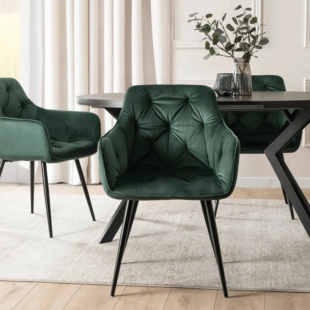 Zöld Bársony Étkezőszék. MODESTO