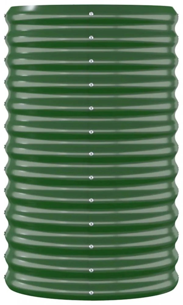 zöld horganyzott acél kerti magaságyás 114x40x68 cm