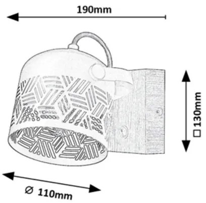 Rabalux 3298 - Fali spotlámpa ROTEM 1xE14/40W/230V