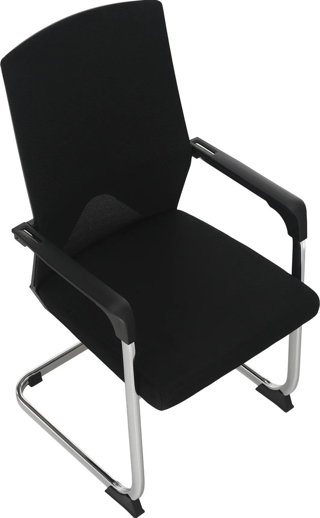 Tárgyalószék, fekete, RAVIL