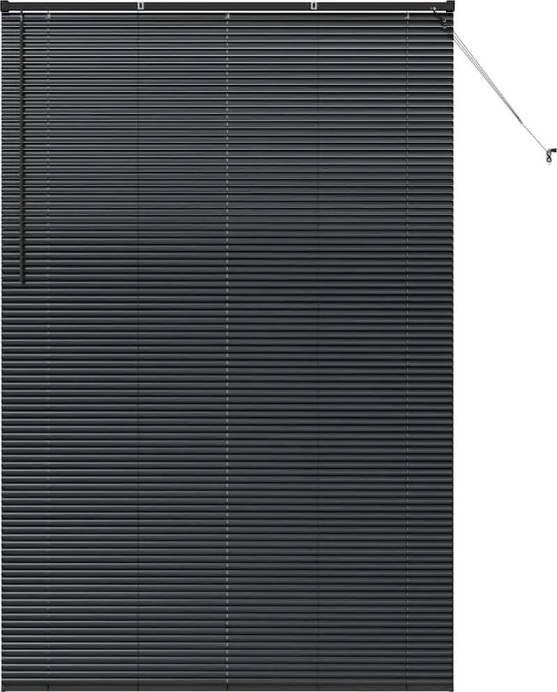 vidaXL Zsalugáter Redőnyök Fekete 220 x 145 cm Alumínium
