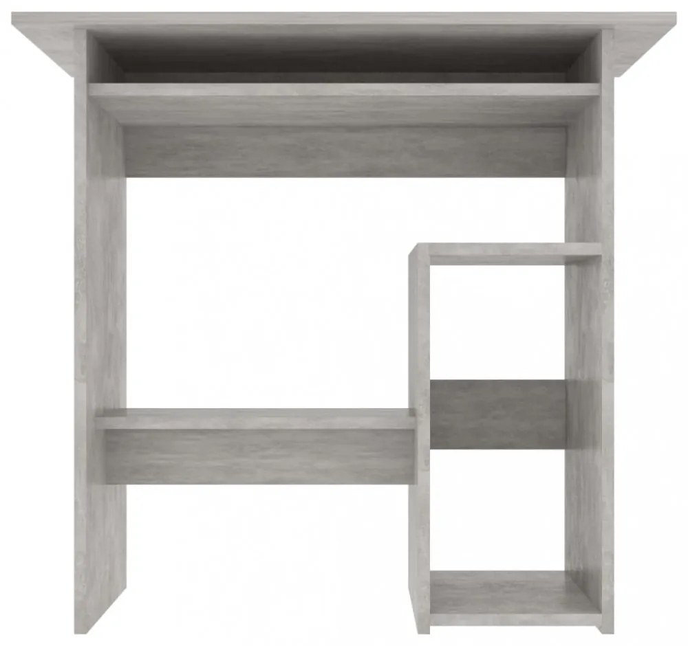 betonszürke szerelt fa íróasztal 80 x 45 x 74 cm