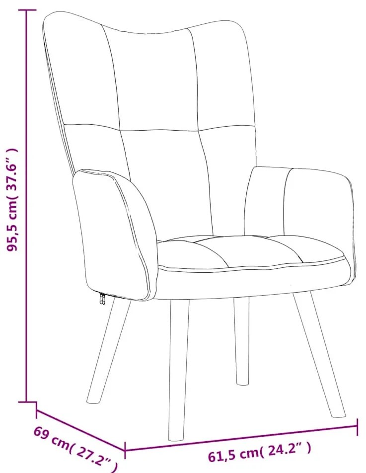 barna bársony pihenőfotel