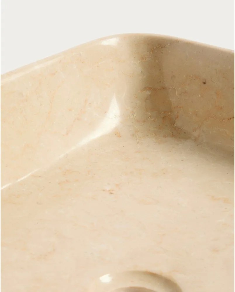 Bézs kő mosdókagyló 55x35 cm Darnen – Kave Home