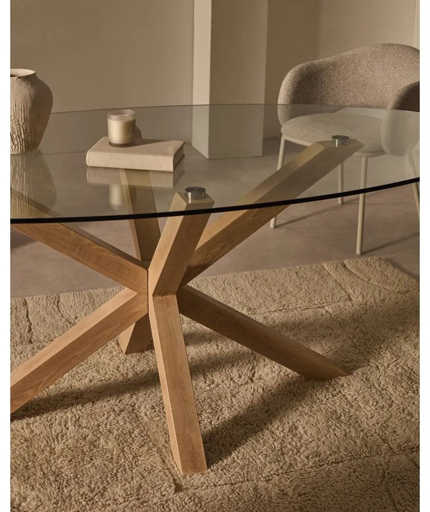 Étkezőasztal üveg asztallappal 100x200 cm Argo – Kave Home