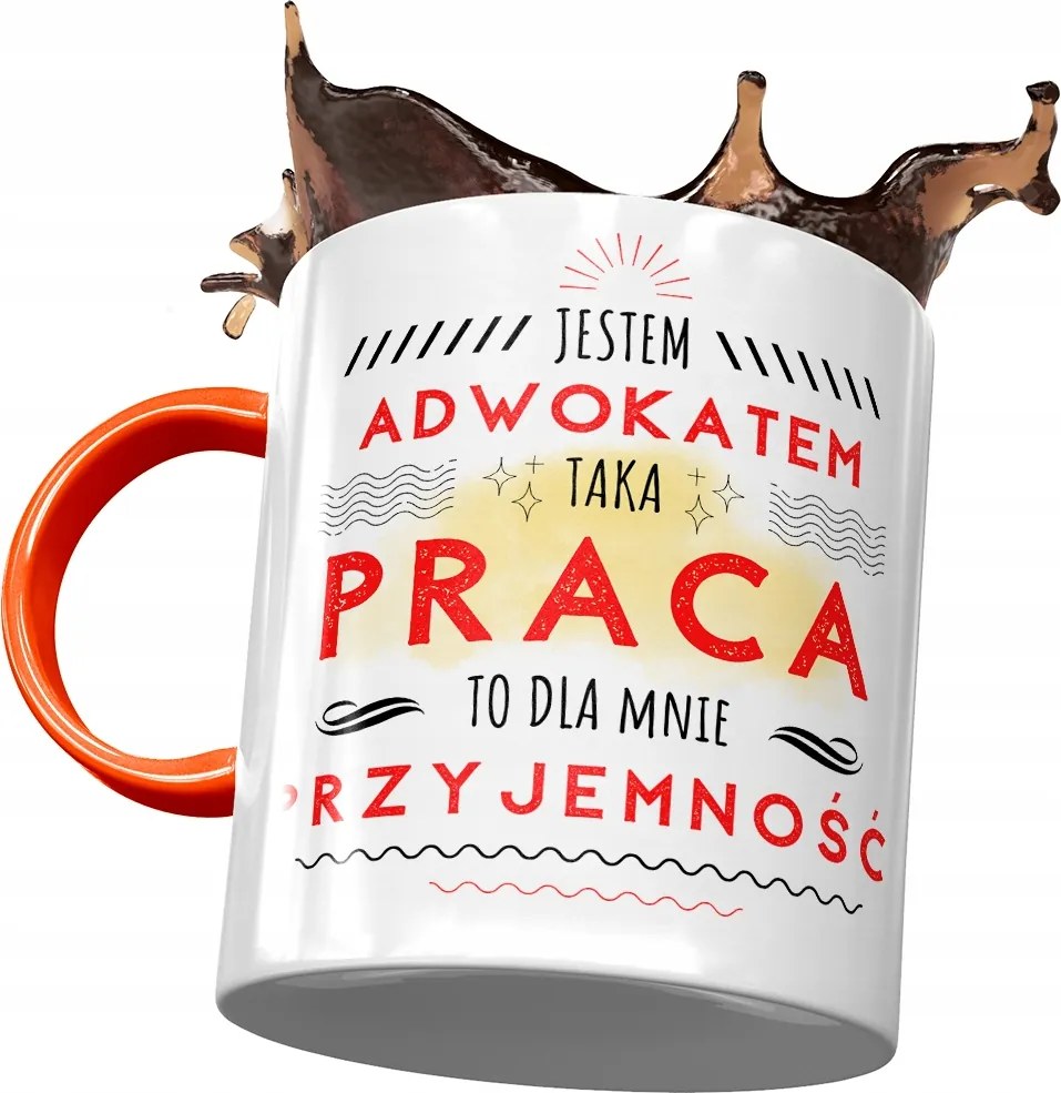 Narancssárga bögre ügyvédnek Ajándék fényképes nyomtatással