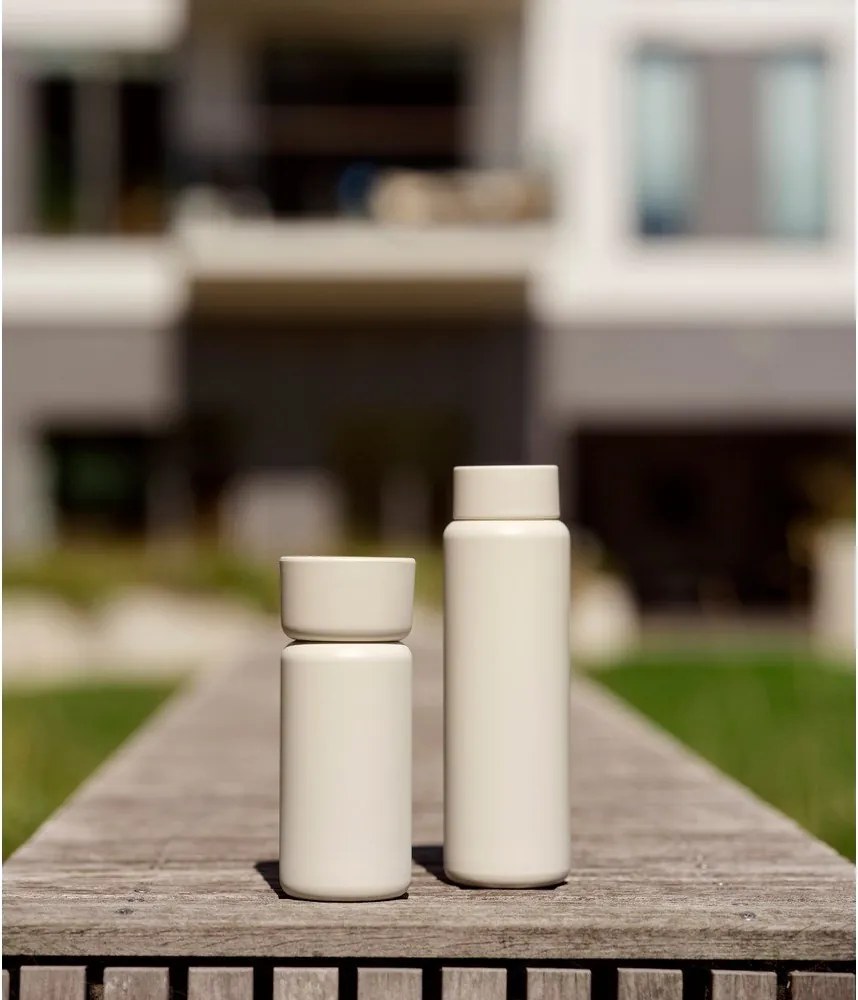 Bézs rozsdamentes acél termobögre 650 ml Singles – Zone