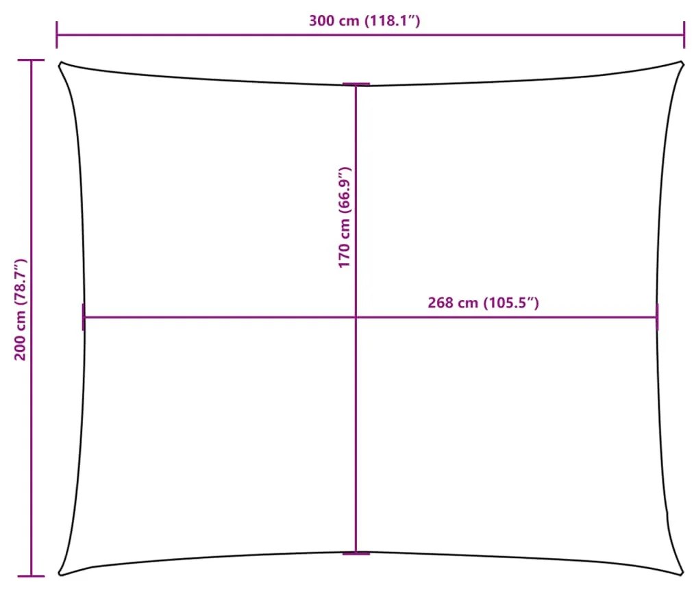vidaXL terrakotta téglalap alakú oxford-szövet napvitorla 2 x 3 m