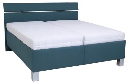 Kárpitozott ágy tárolóval, matrac nélkül ALIS 160x200 cm petrolkék