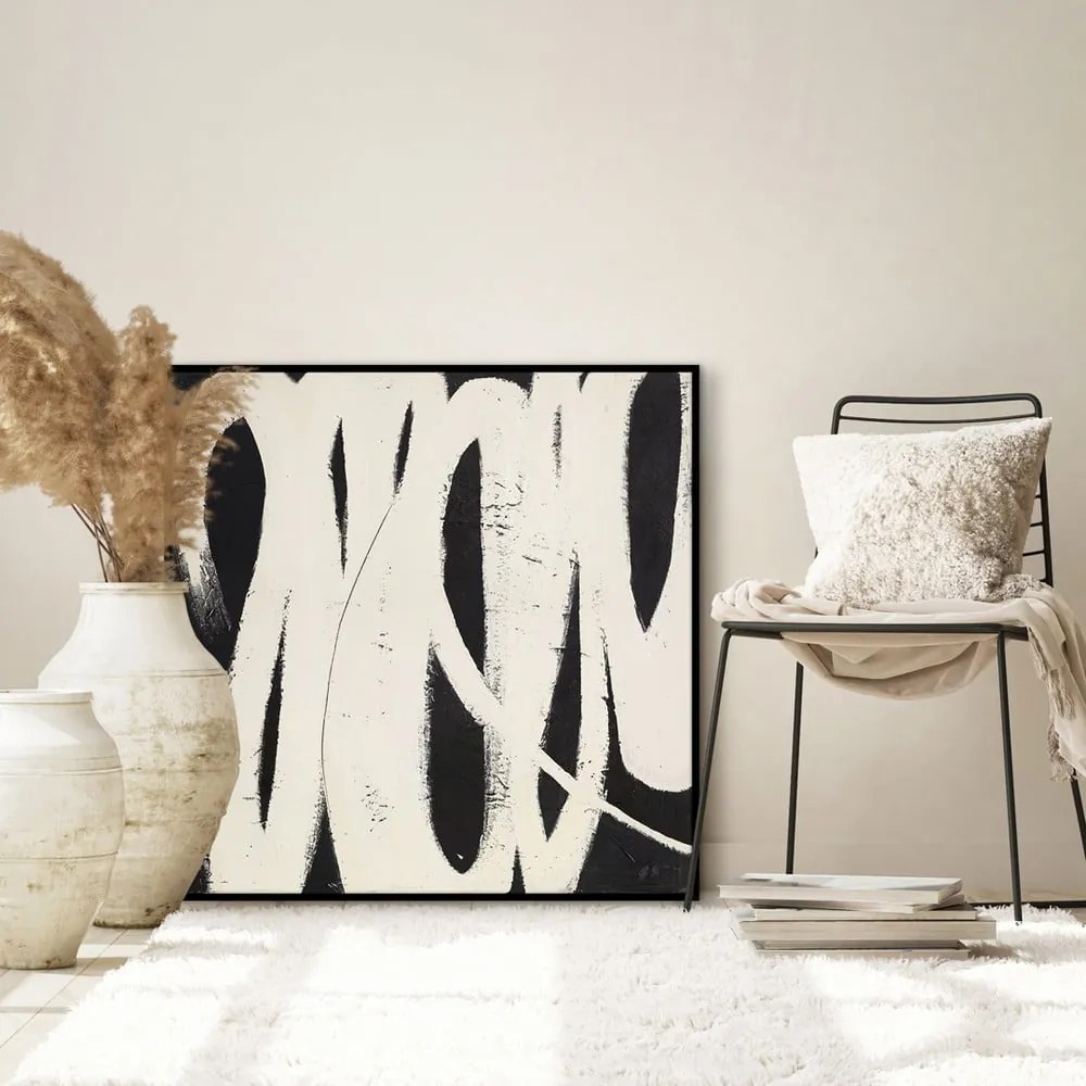 Kézzel festett kép 100x100 cm Spinning Around – Malerifabrikken