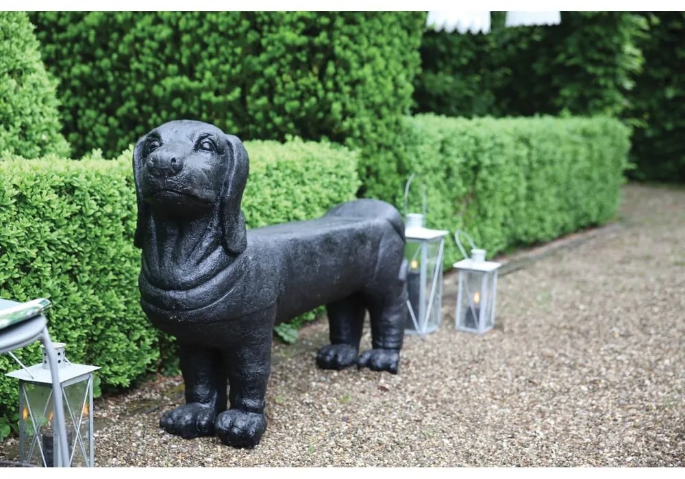 Fekete kerti pad Dachshund – Esschert Design