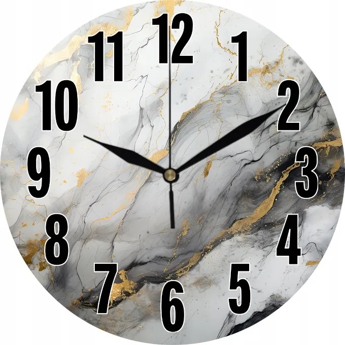 Falióra Dekoratív Márvány Fehér-szürke arany 35 cm