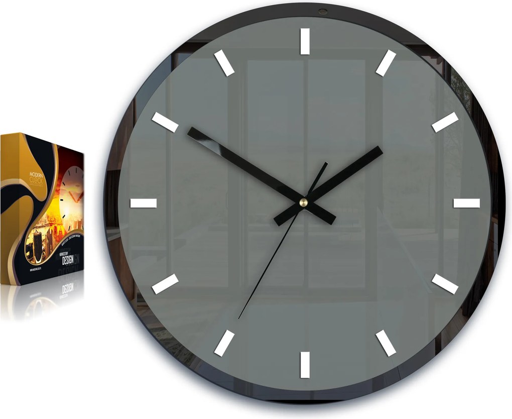 Érdekes falióra Rolo Szürke Diy 3D 30cm Csendes