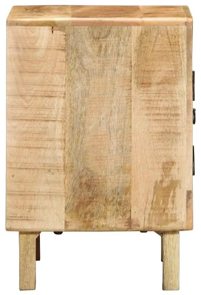 éjjeliszekrény 2 db 40x32x46 cm tömör nyers mangófa