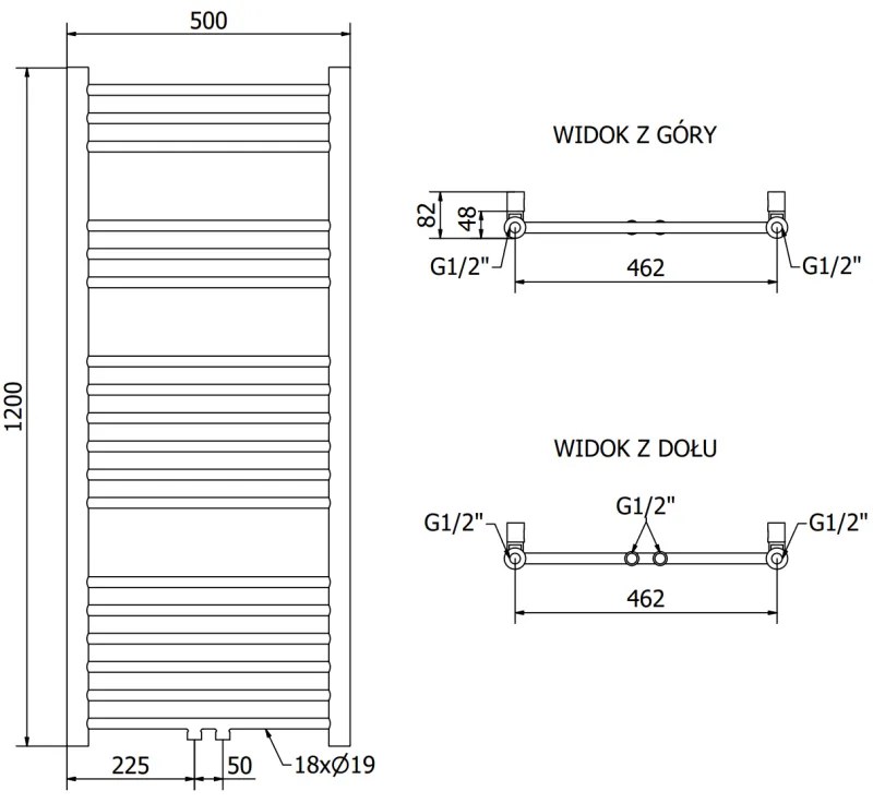 Mexen Yodo fűtőelem 1200 x 500 mm, 389 W, fekete, W113-1200-500-00-70