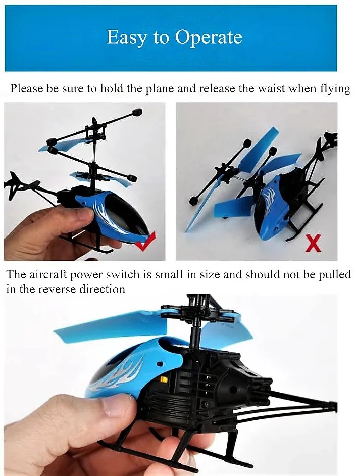 Indukciós helikopter távirányítóval – kézzel irányítható, lebegő játék (LH-1804R) Szenzoros Helicopter