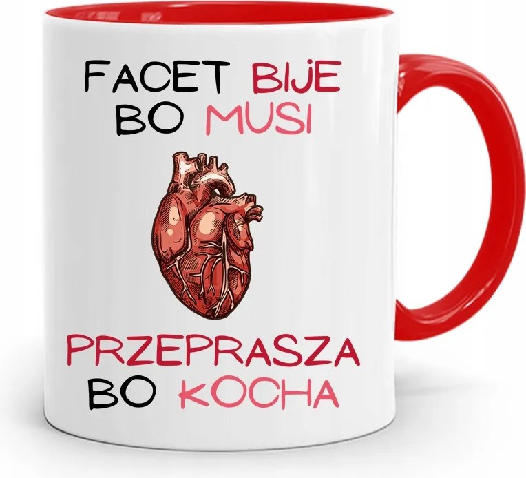 Bögre Piros Vicces Ver, Mert Kell nyomott mintával