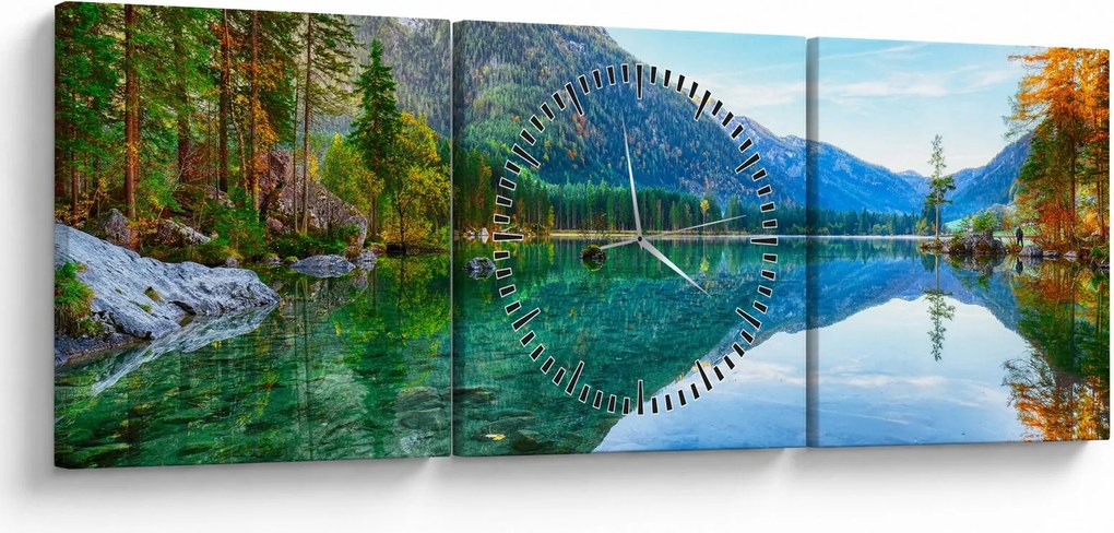 Kép - Hintersee-tó (órával) (90x30 cm)