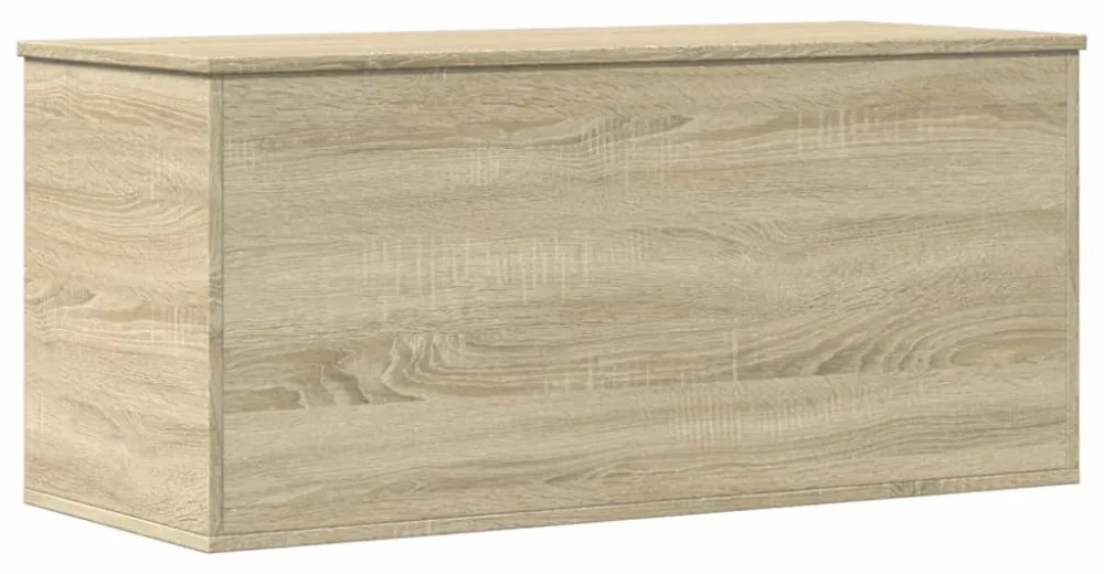 sonoma tölgy színű szerelt fa tárolóláda 100x42x46 cm