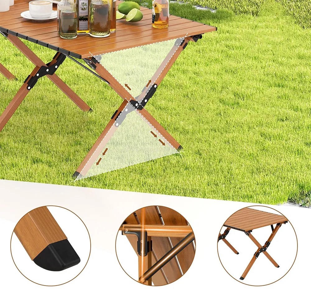 Alumínium összecsukható kempingasztal hordtáskával