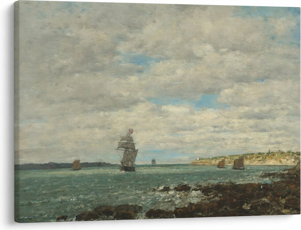 Kép - Eugène Boudin, Coast of Brittany, reprodukciók (70x50 cm)