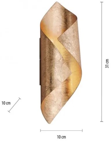 Paul Neuhaus 9030-12 - LED Fali lámpa NEVIS LED/6W/230V arany