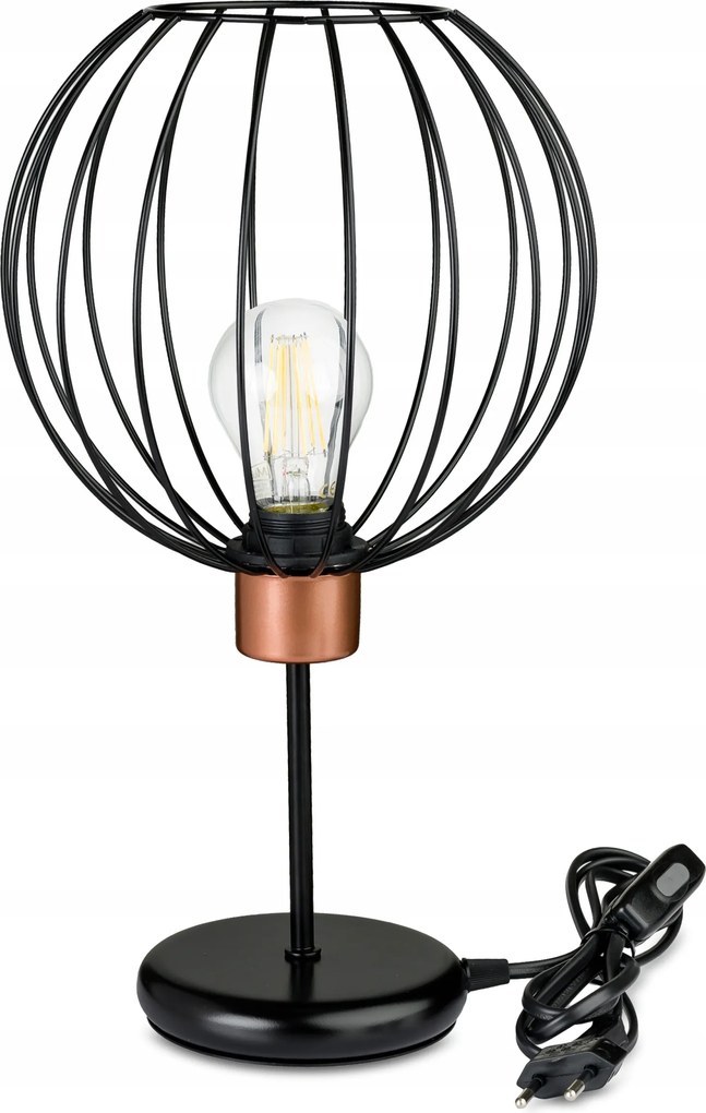 Éjjeli lámpa Loft asztali lámpa led E27 vezeték XL