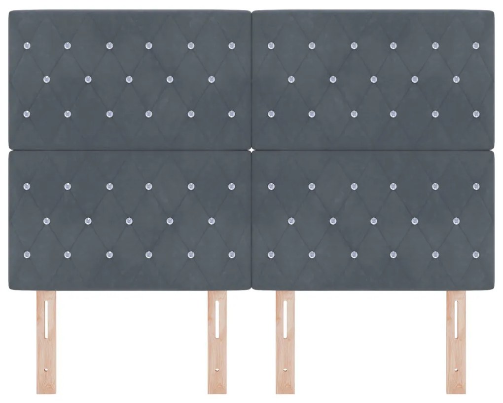 LED Fejtámla Sötétszürke 80 cm Velúr