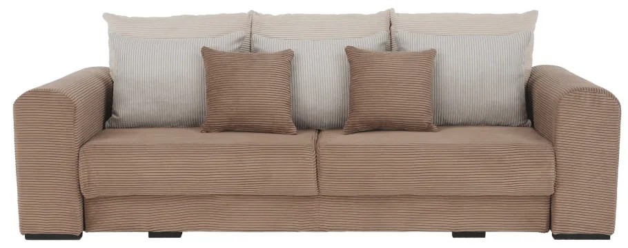 Extra tágas kanapé, világosbarna, bézs, krém színű, GILEN BIG SOFA
