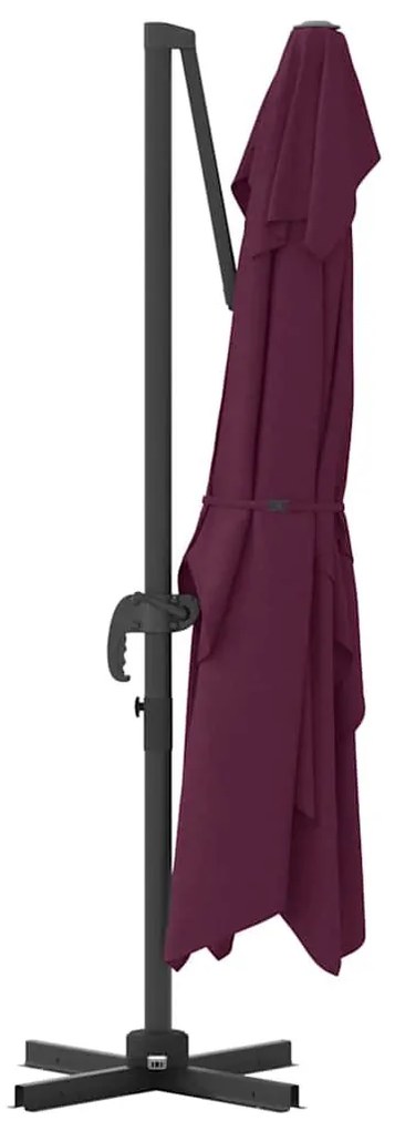 Cantilever Roma Napernyő Piros és Fekete 352 x 251 x 260 cm